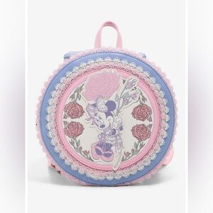 Loungefly Disney Minnie Mouse Floral Round Mini Backpack